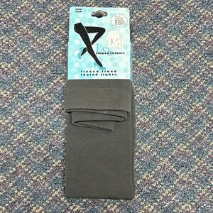 New Leg Impressions fleece lined footed tights for women one size